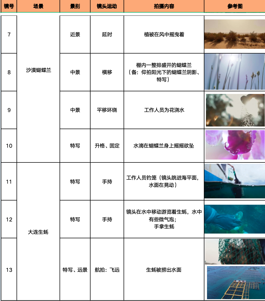 不同场景的画面安排原工作分镜局部